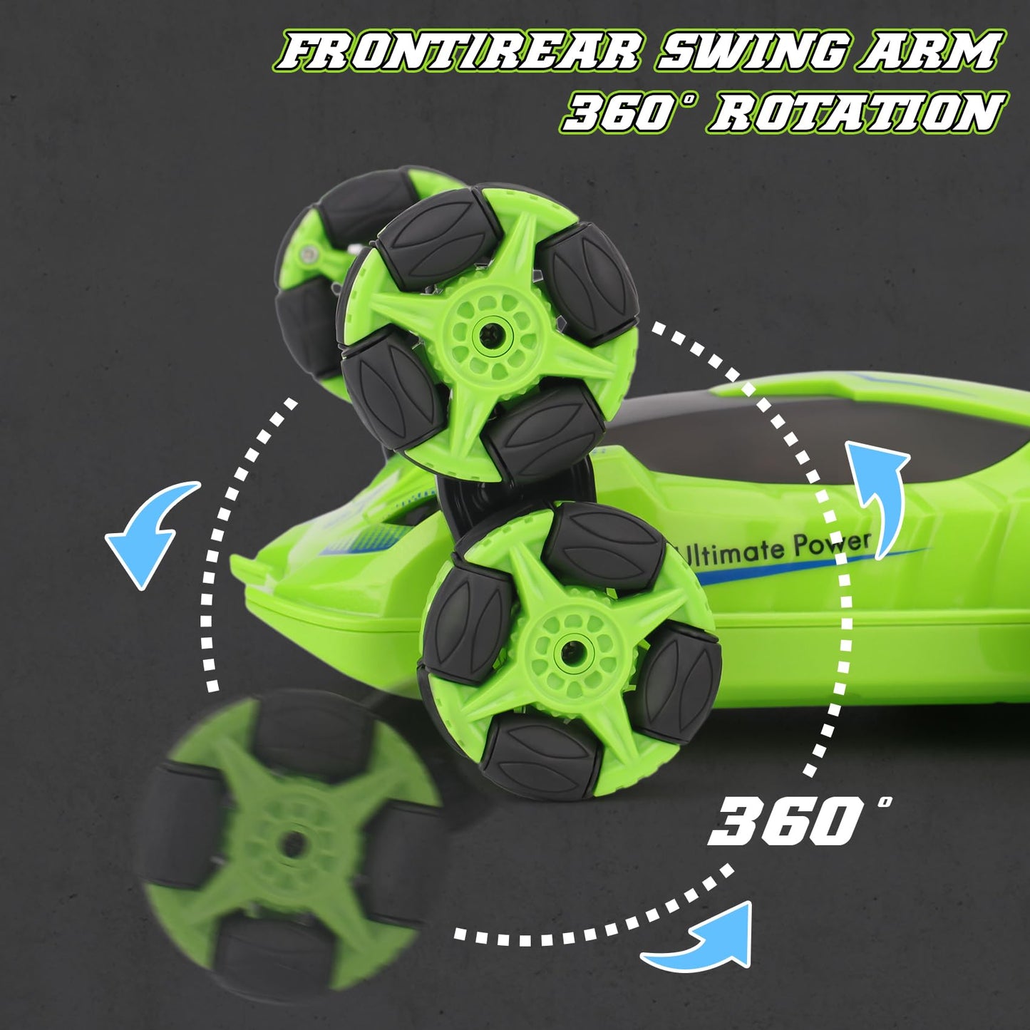 PREPOP Gesture Sensing RC Stunt Car, Birthday for Age 6 7 8-12 13+ Year Old Boys - Cool Toys for Kids, Hand Controlled Remote Control Twist Vehicle with Lights & Music, 4WD Rotating