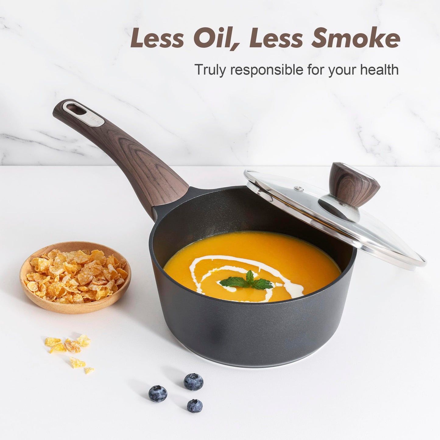 SENSARTE Ceramic Cookware Set, Pots and Pans Set Non stick, 14-Piece Induction Cookware, Non toxic Healthy Non Stick Kitchen Cooking Set, with Frying Pans Set, PFAS PTFE PFOA PFOS Free