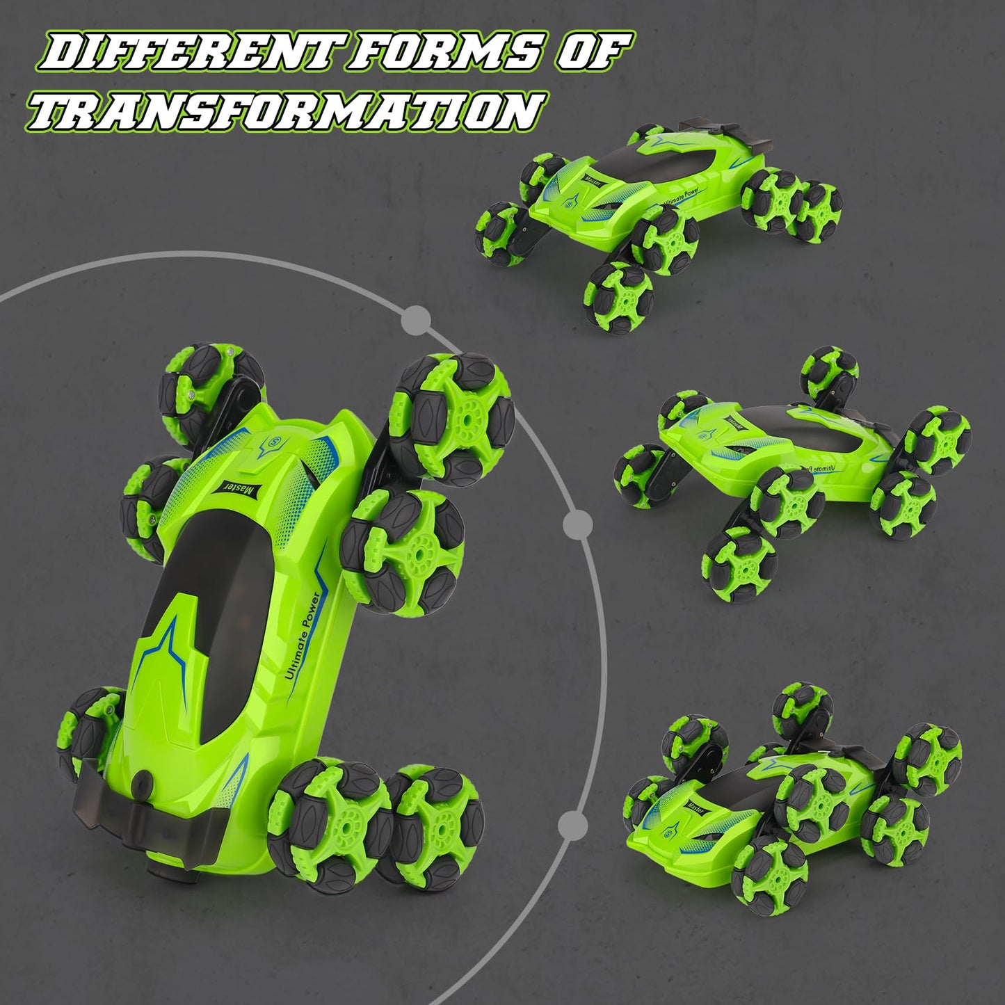 PREPOP Gesture Sensing RC Stunt Car, Birthday for Age 6 7 8-12 13+ Year Old Boys - Cool Toys for Kids, Hand Controlled Remote Control Twist Vehicle with Lights & Music, 4WD Rotating