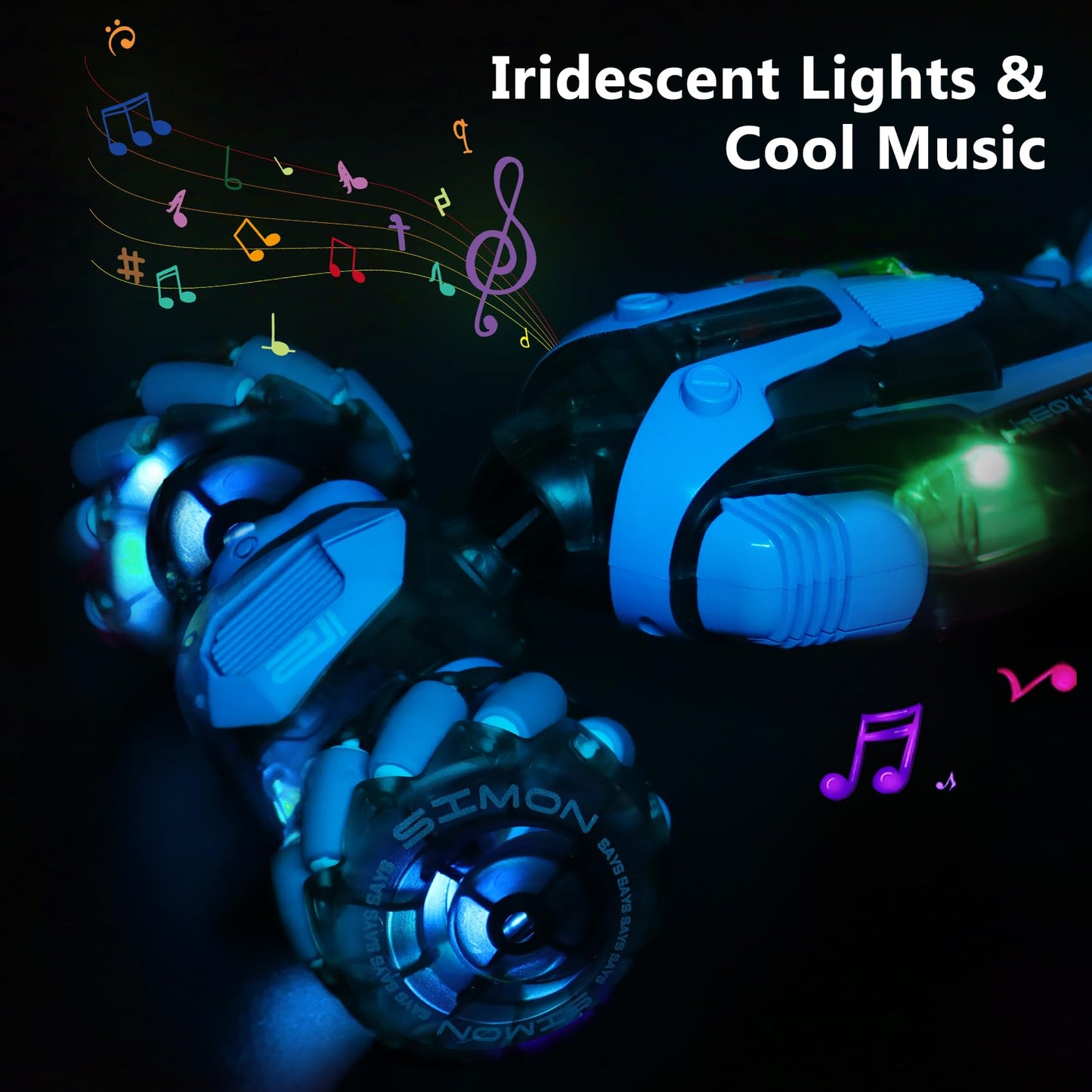 PREPOP Gesture Sensing RC Stunt Car, Birthday for Age 6 7 8-12 13+ Year Old Boys - Cool Toys for Kids, Hand Controlled Remote Control Twist Vehicle with Lights & Music, 4WD Rotating