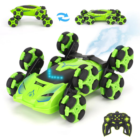 PREPOP Gesture Sensing RC Stunt Car, Birthday for Age 6 7 8-12 13+ Year Old Boys - Cool Toys for Kids, Hand Controlled Remote Control Twist Vehicle with Lights & Music, 4WD Rotating