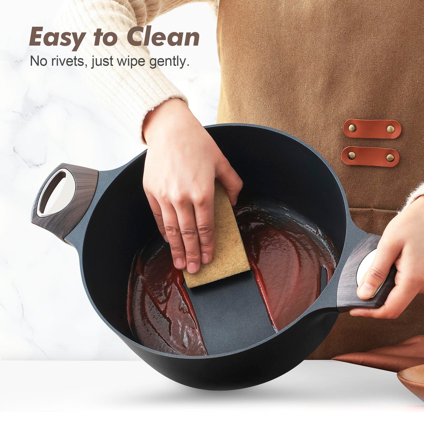 SENSARTE Ceramic Cookware Set, Pots and Pans Set Non stick, 14-Piece Induction Cookware, Non toxic Healthy Non Stick Kitchen Cooking Set, with Frying Pans Set, PFAS PTFE PFOA PFOS Free