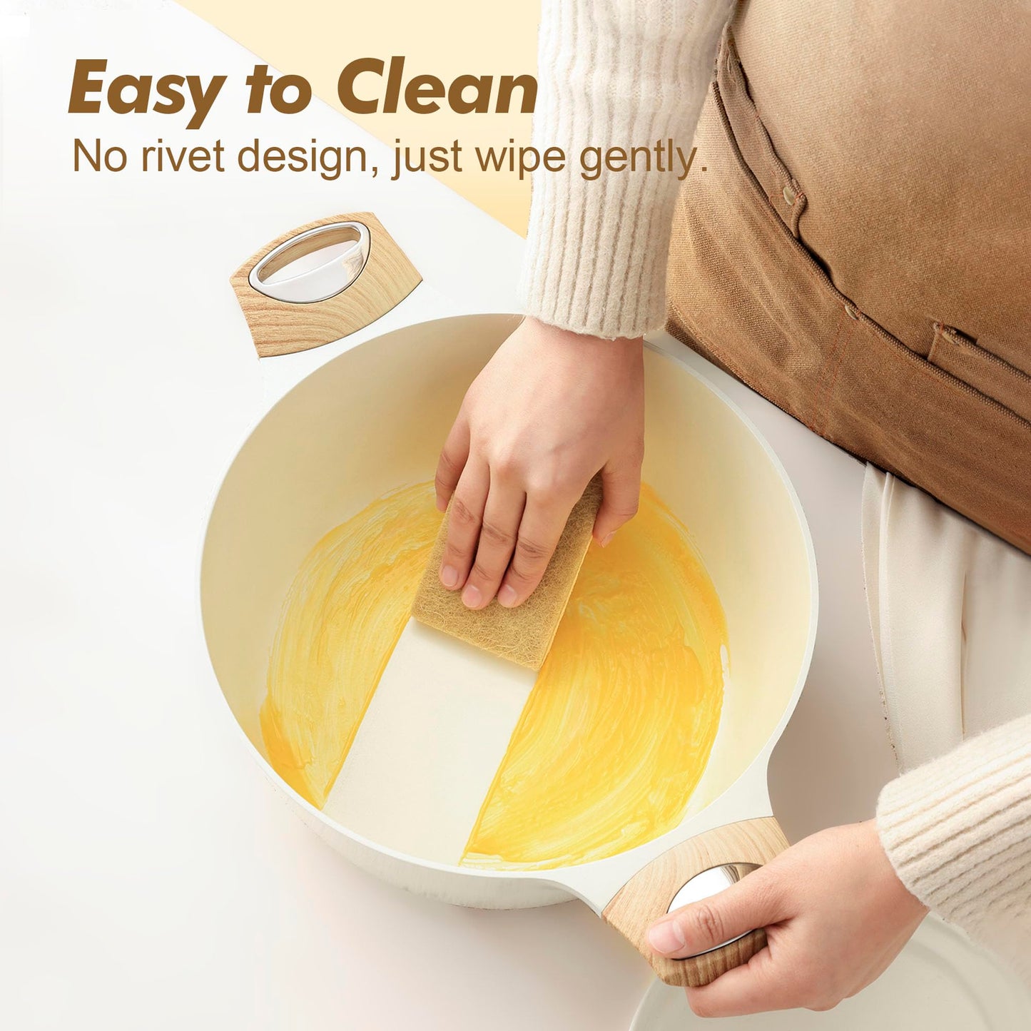 SENSARTE Ceramic Cookware Set, Pots and Pans Set Non stick, 14-Piece Induction Cookware, Non toxic Healthy Non Stick Kitchen Cooking Set, with Frying Pans Set, PFAS PTFE PFOA PFOS Free